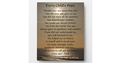 Every Child's Hope Poetry Plaque | Zazzle.com