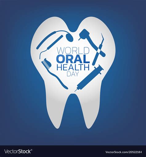 World oral health day logo icon design Royalty Free Vector