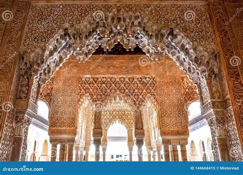 Interiors of Alhambra Palace in Granada, Spain Stock Image - Image of historical, building ...