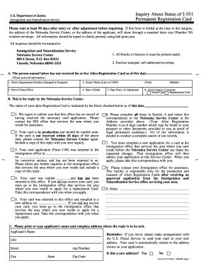 I 551 Form Pdf - Fill Online, Printable, Fillable, Blank | pdfFiller