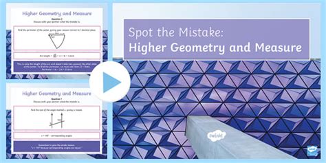 GCSE Geometry Questions: Spot the Mistake PowerPoint