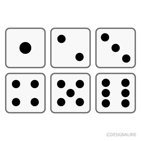 Dice Numbers Clip Art Free PNG Image｜Illustoon