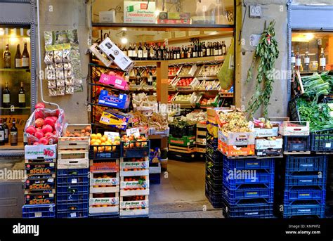 italian grocery store exterior, florence, italy Stock Photo - Alamy