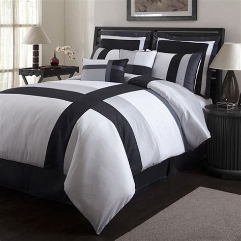 Lush Decor Iman White/Black 8-piece Queen-size Comforter Set - 14171088 - Overstock.com Shopping ...