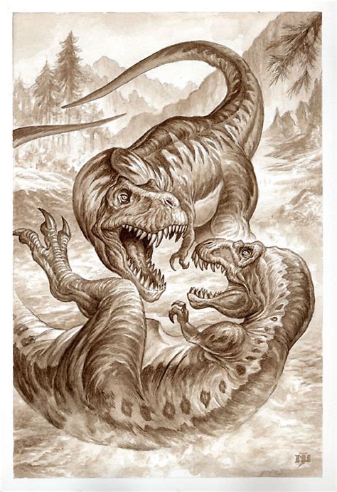 THE ART OF JIM NELSON: Dinosaur Fight!