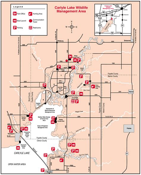 Carlyle Lake Illinois Site Map - Carlyle Lake Illinois • mappery