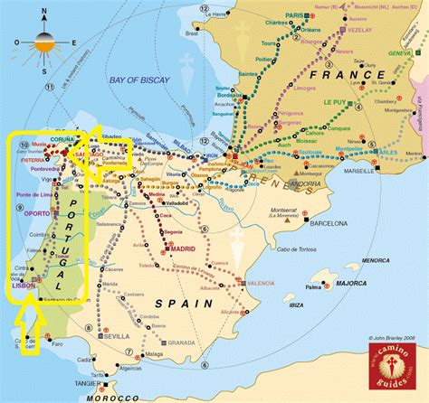 Camino De Santiago Portuguese Route Map