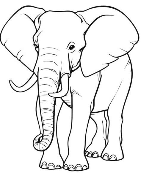 Premium Vector | A cartoon elephant with a big ear.