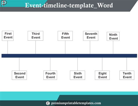 Event Timeline Template Blank Printable PDF, Word | Templates, Word template, Words