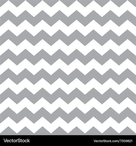 Tile chevron pattern with white and grey zig zag Vector Image