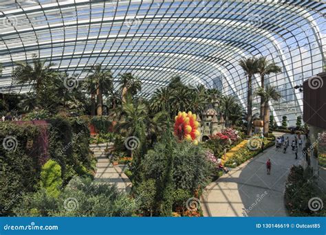 Inside the Flower Dome at the Gardens by the Bay in Singapore. Editorial Stock Image - Image of ...