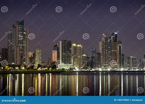 The Skyline of Panama City at Night Editorial Image - Image of urban ...