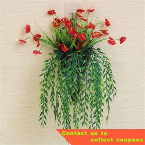 Artificial Flower Plastic Flowers Living Room Wall Decoration Indoor ...