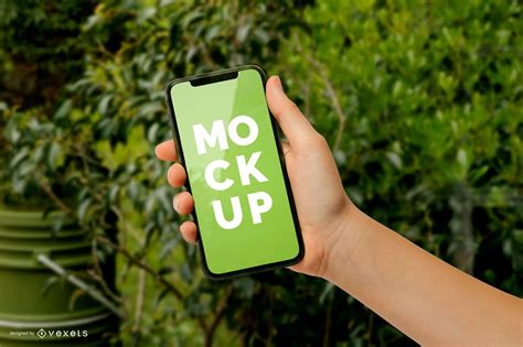 Green Phone Screen Mockup PSD Editable Template