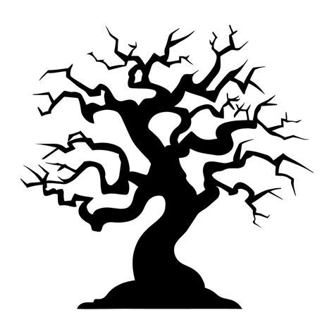 Halloween dead tree silhouette isolated. Cartoon vector illustration 27678266 Vector Art at Vecteezy