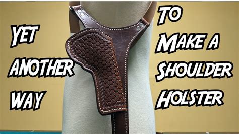 Making a different style of Leather Shoulder Holster - YouTube