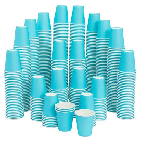 Small Paper Cups for Bathroom, 3oz Disposable Mouthwash Cups Bulk (Blue ...