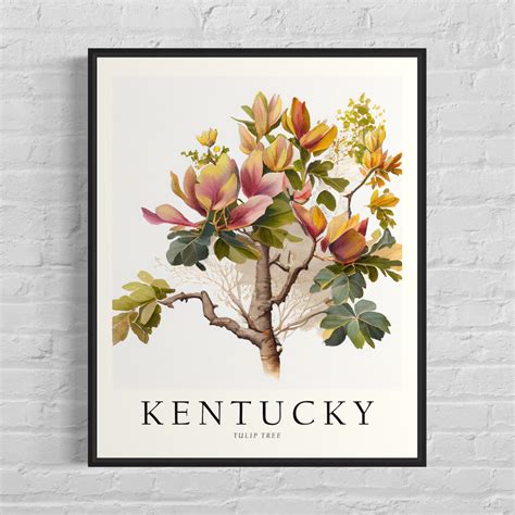 Kentucky State Tree Art Print, Tulip Tree Wall Art, State Tree Symbol Artwork - Etsy