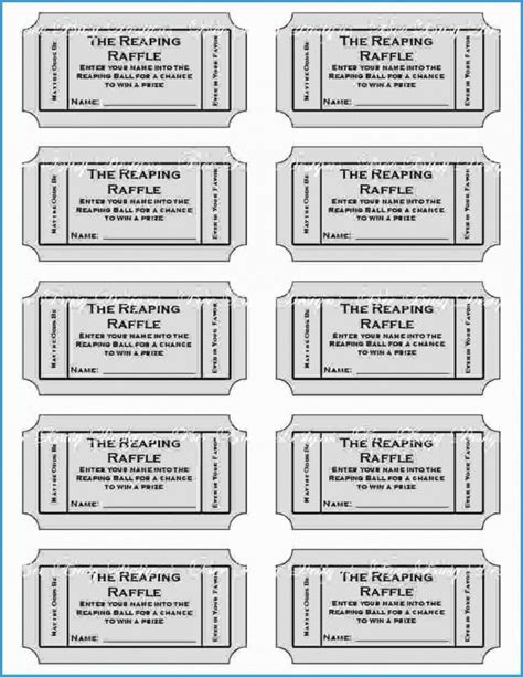 Staples Raffle Ticket Template