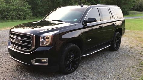 2016 yukon slt black on black 22" reps - YouTube