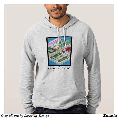 City of love #zazzle #hoodie #isometric #town #city #block #love Fashion Graphic, Fashion Design ...