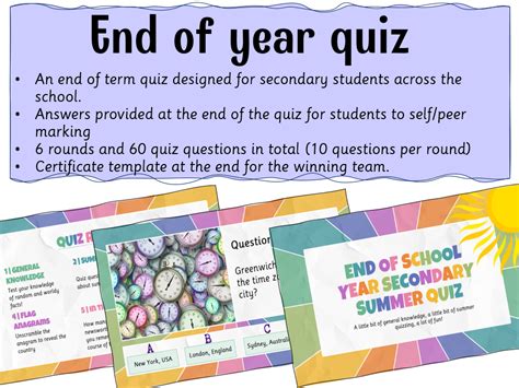 End of year quiz 2024 | Teaching Resources