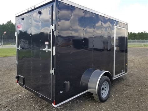 Enclosed Trailer 6x12 Black Single Axle (ad 10) - USA Cargo Trailer