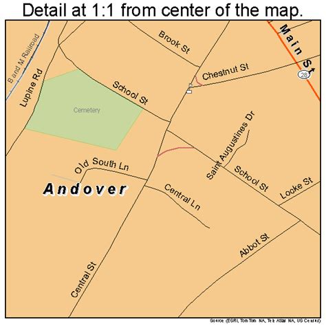 Andover Massachusetts Street Map 2501430
