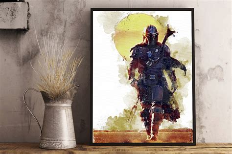 MANDALORIAN POSTER Star Wars Poster Star Wars Print | Etsy