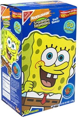 Nabisco SpongeBob SquarePants, Assorted Flavors Fruit Snacks - 50 ea, Nutrition Information | Innit