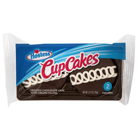 Hostess Chocolate Cupcakes, Single Serve, 2 Count, 3.17 oz - Walmart.com