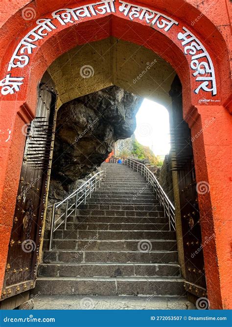 Shivaji Mahadarwaja Entrance of Sajjangad Fort. Stock Image - Image of asia, koyana: 272053507