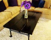 Items similar to Coffee Table, Reclaimed Wood Coffee Table with Pipe Table Legs, Rustic Coffee ...