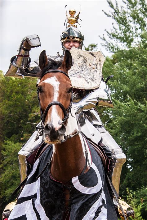 Knight celebrates at the Medieval Joust and Tournament Week. | Knight in shining armor, Jousting ...