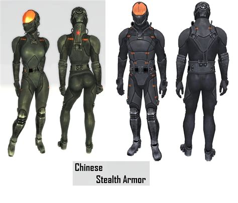 Chinese Stealth Armor: with and without sleeves make helmet separate. 6 different colors. visor ...