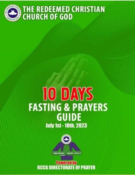RCCG 10 Days Prayer And Fasting Guide 5 July 2023 » FLATIMES