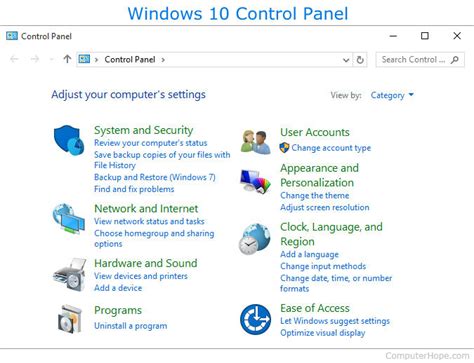 How to Open the Windows Control Panel