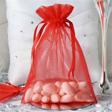 BalsaCircle 10 pcs 5x7 inch Organza Favor Bags - Wedding Party Favors ...