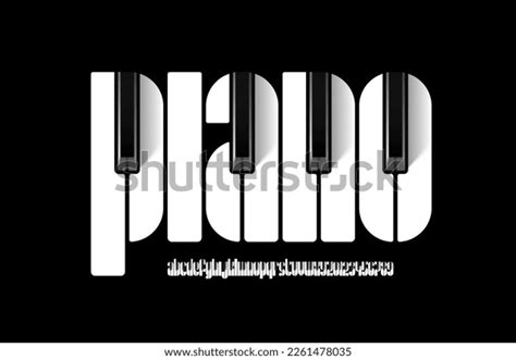 Piano Style Font Design Music Concert Stock Vector (Royalty Free ...