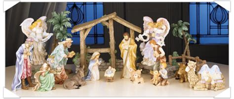 Nativity Set Figurines and Angels from the Seraphim Classic Collection