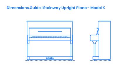 Steinway Upright Piano - Model K Dimensions & Drawings | Dimensions.Guide