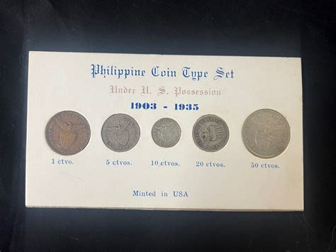 1903 – 1935 Philippine (Under US Possession) – Coin Type Set including ...