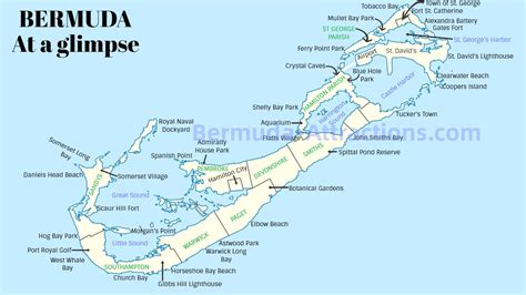 Map Of Bermuda Beaches - Ferry Map