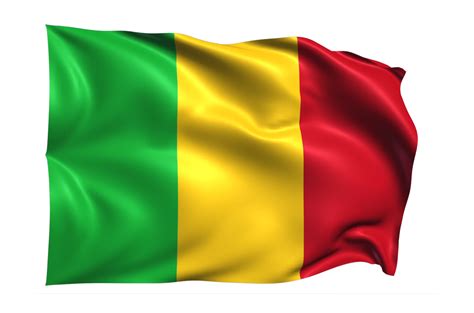 Mali Waving flag Realistic Transparent Background 15309594 PNG