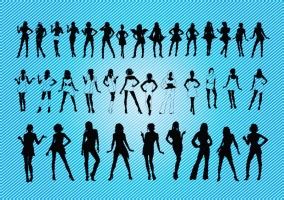 many girls silhouette - Clip Art Library