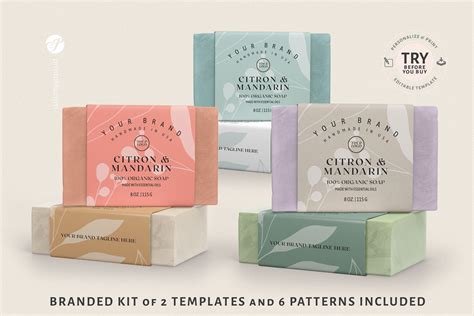 Bar Soap Label Template Printable Soap Packaging Editable - Etsy