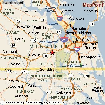 Where is Suffolk, Virginia? see area map & more