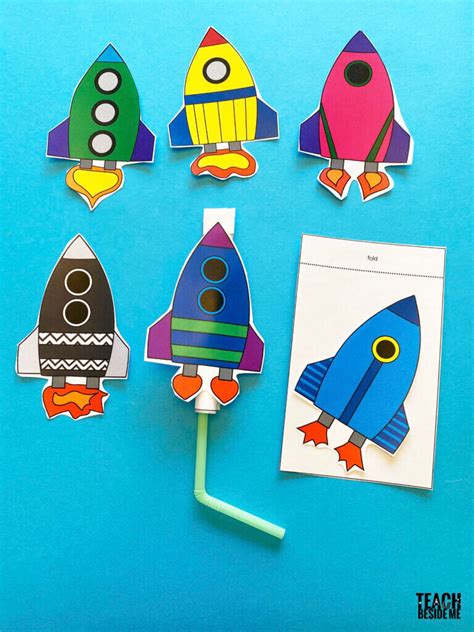 Straw Rocket with Printable Template - Teach Beside Me