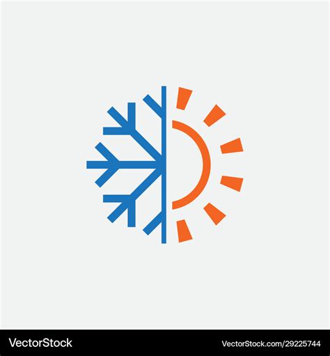 Hot and cold symbol icon Royalty Free Vector Image