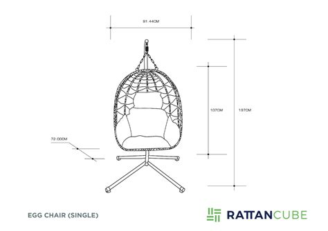 Egg Chair Single - Rattan Cube